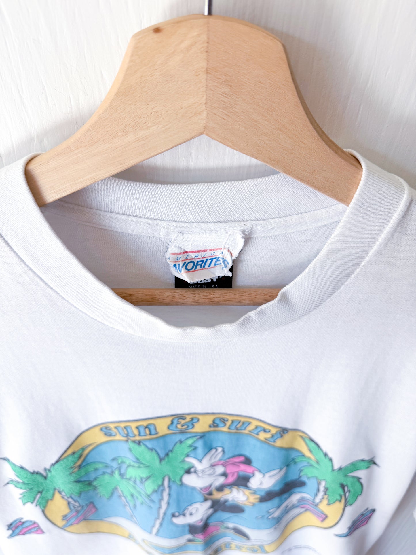 VINTAGE 80’s Mickey + Minnie Wave Patrol Tee - M