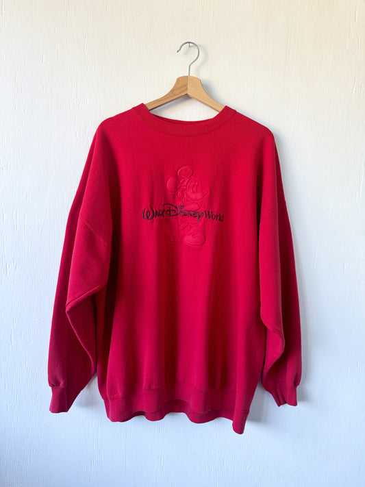 VINTAGE WDW Red Crewneck - 2X