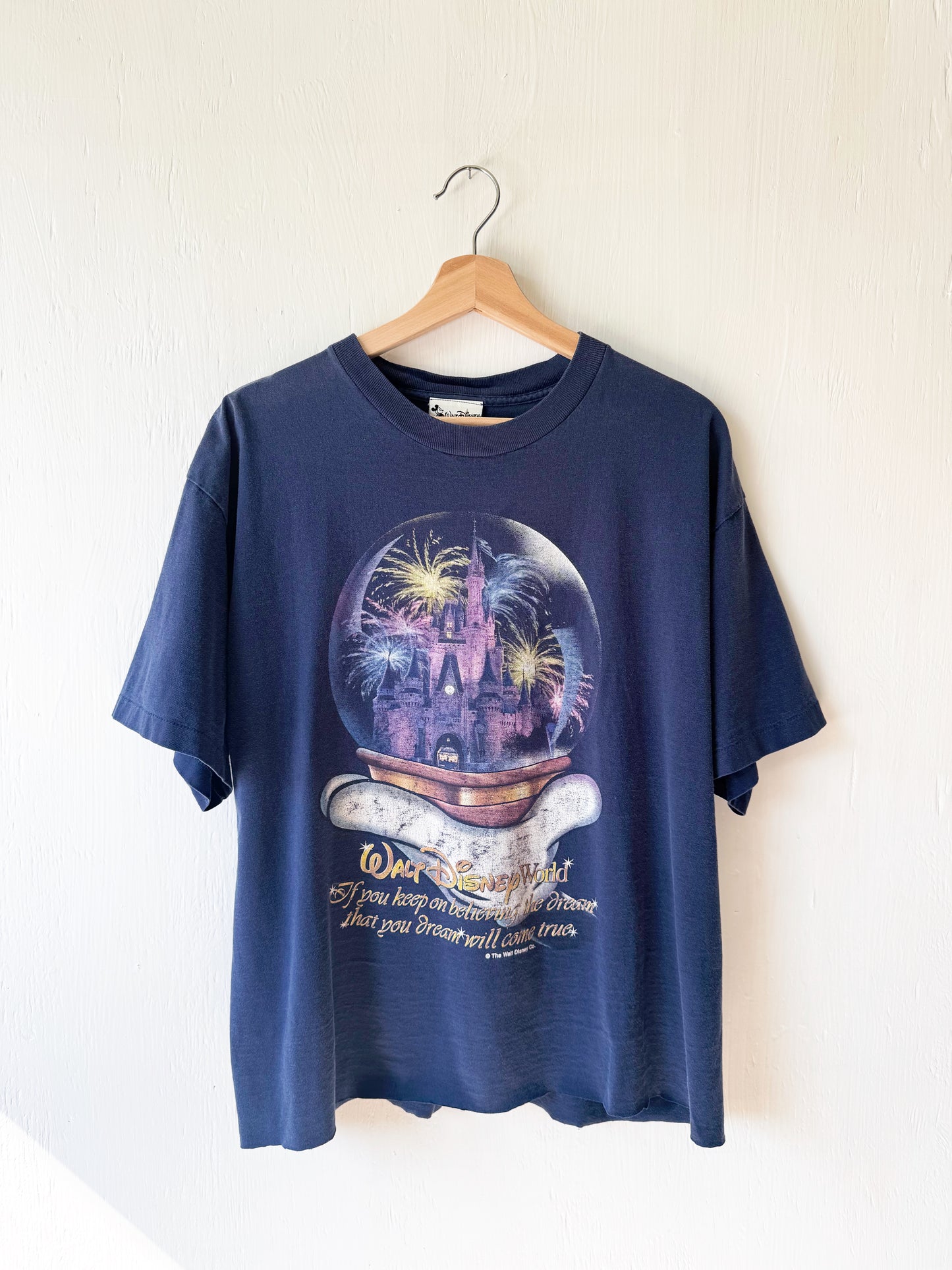 VINTAGE WDW Snow Globe Walt Quote Tee - XL