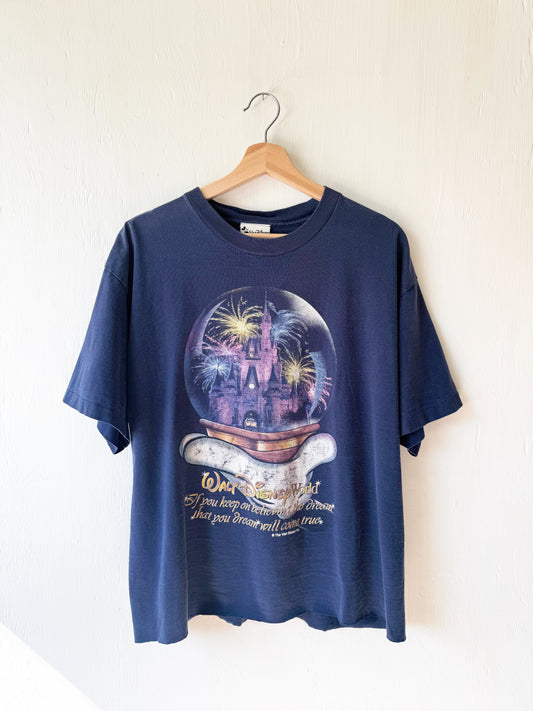 VINTAGE WDW Snow Globe Walt Quote Tee - XL