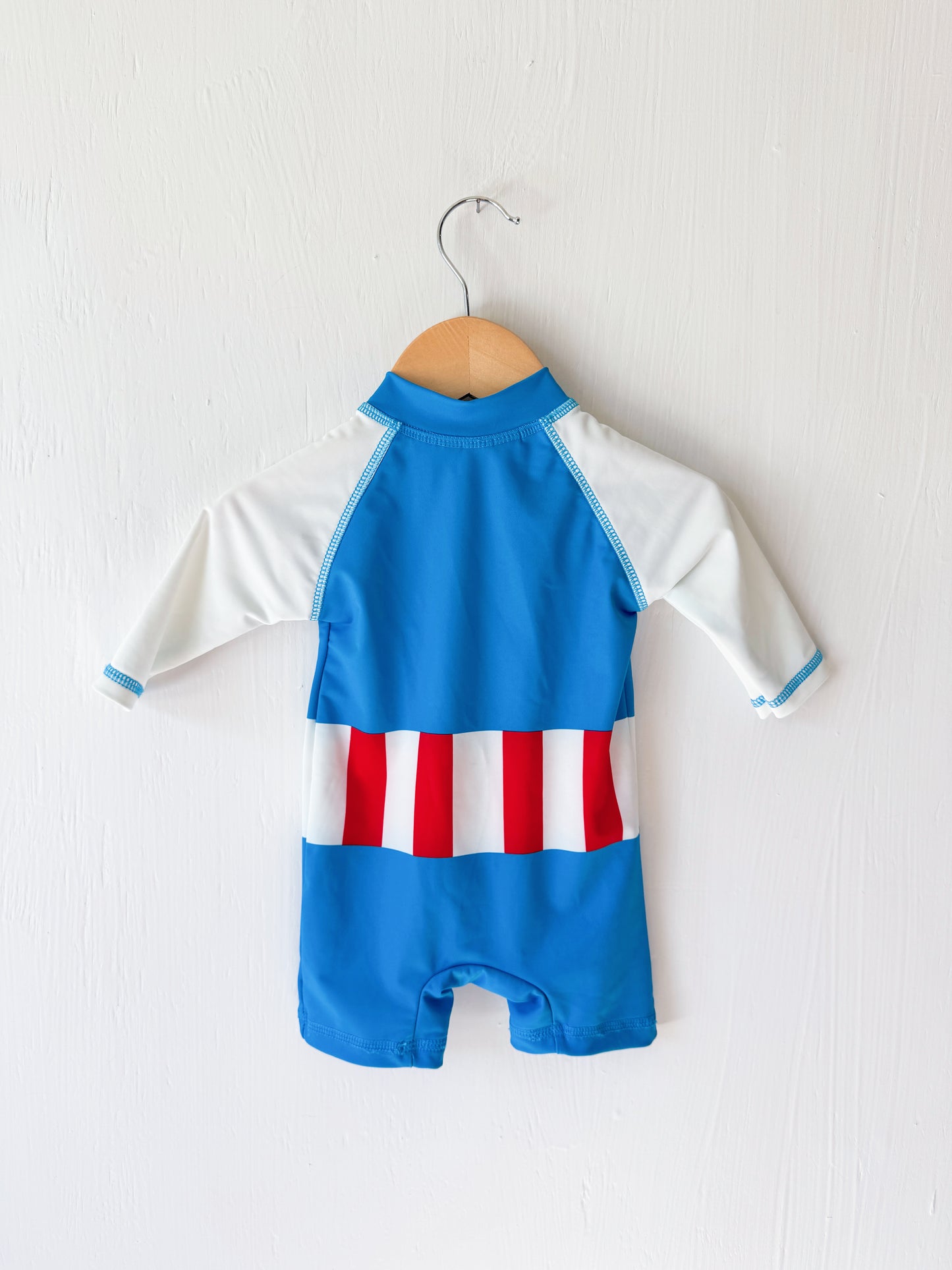 Captain America Rash Guard Swimsuit - 3/6M