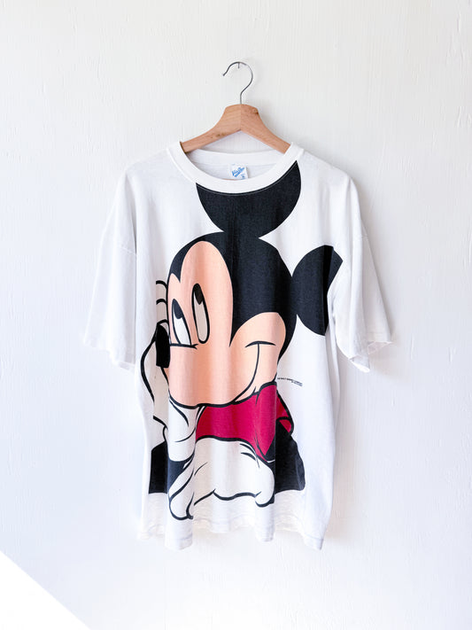 VINTAGE 90’s Big Face Mickey Tee - XL