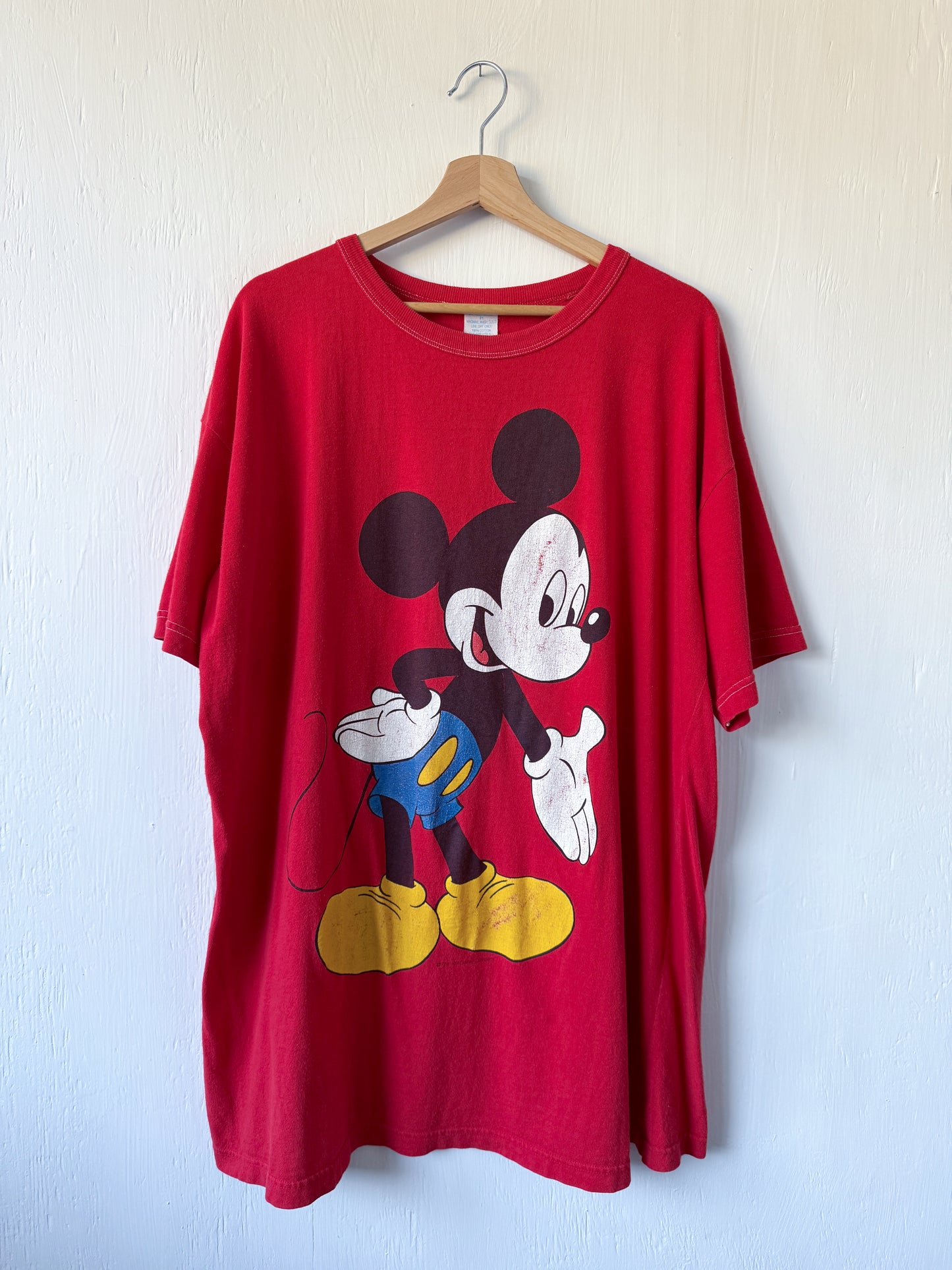 VINTAGE 80’s Classic Red Mickey Tee - 2X.