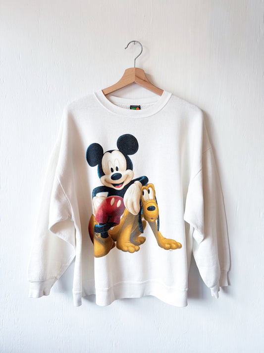 VINTAGE 90’s Mickey Pluto Crewneck - L/XL
