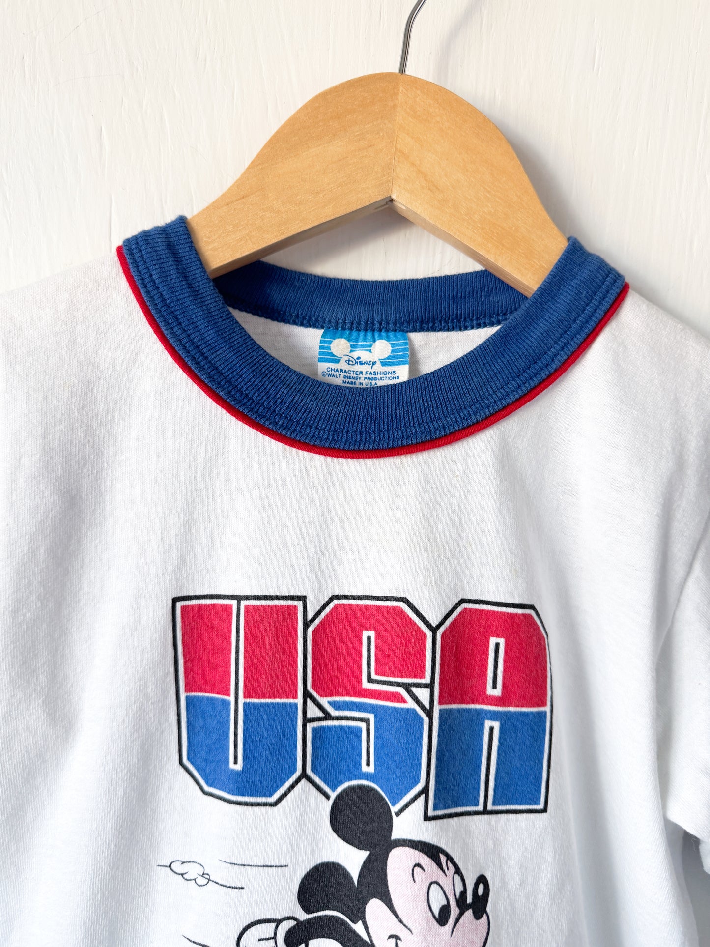 VINTAGE 80’s Mickey Olympics USA Tee - YS/M