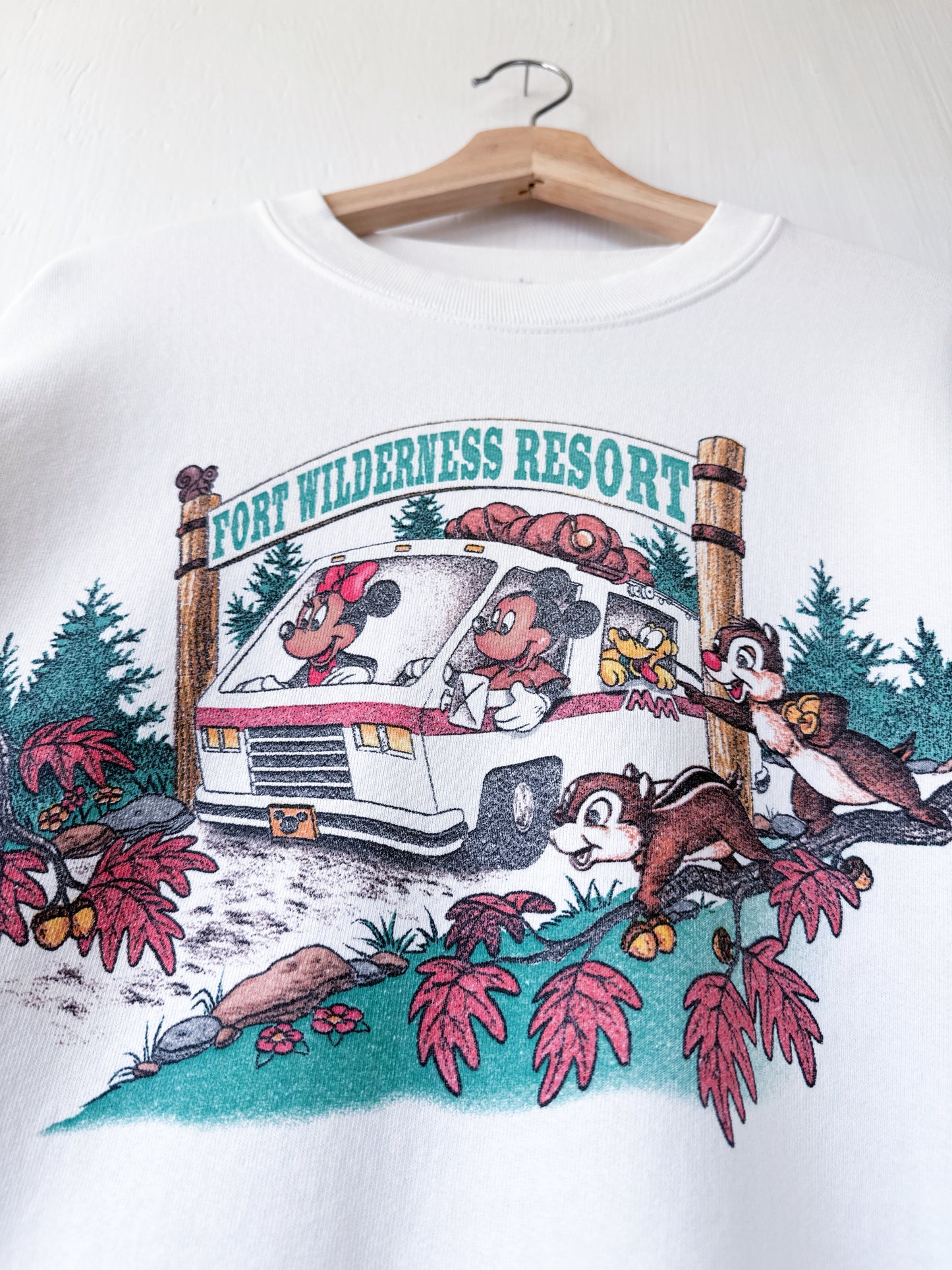 VINTAGE 90's Fort Wilderness Front / Back Crewneck - XL