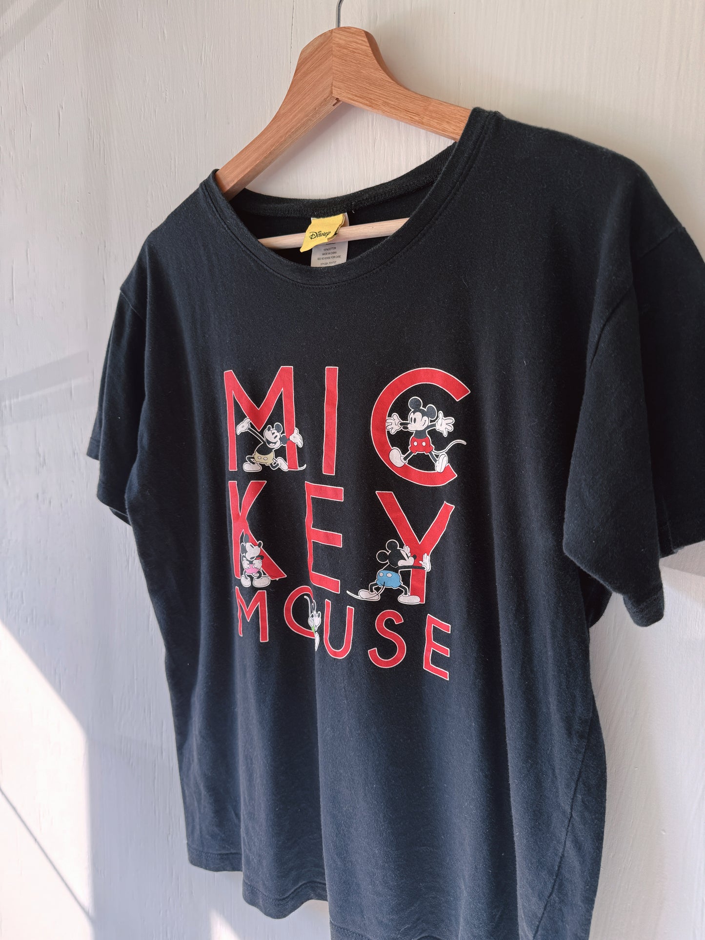 Mickey Red Letters Retro Tee - XS