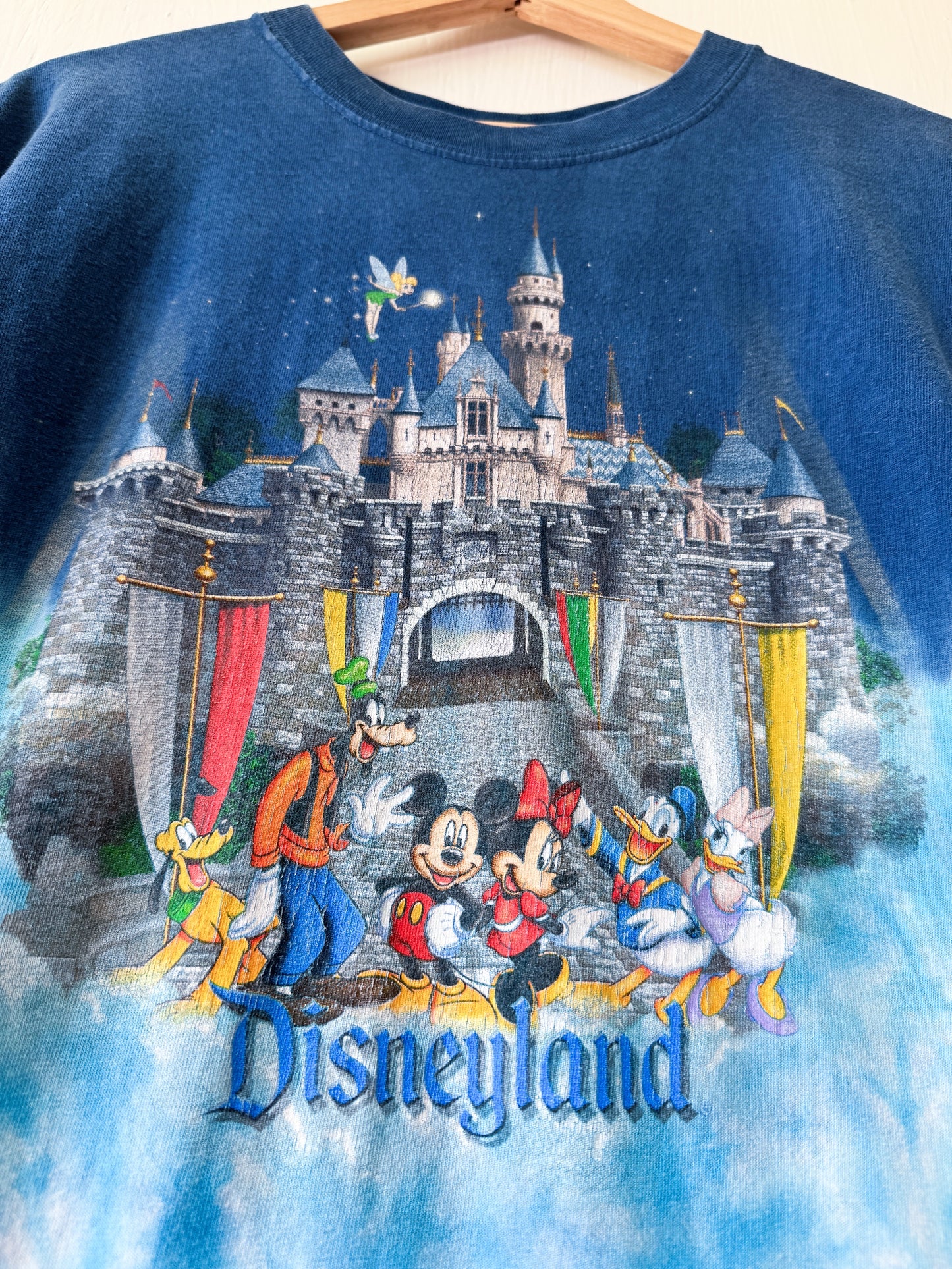 VINTAGE 00’s Disneyland Castle + Characters Tee - S