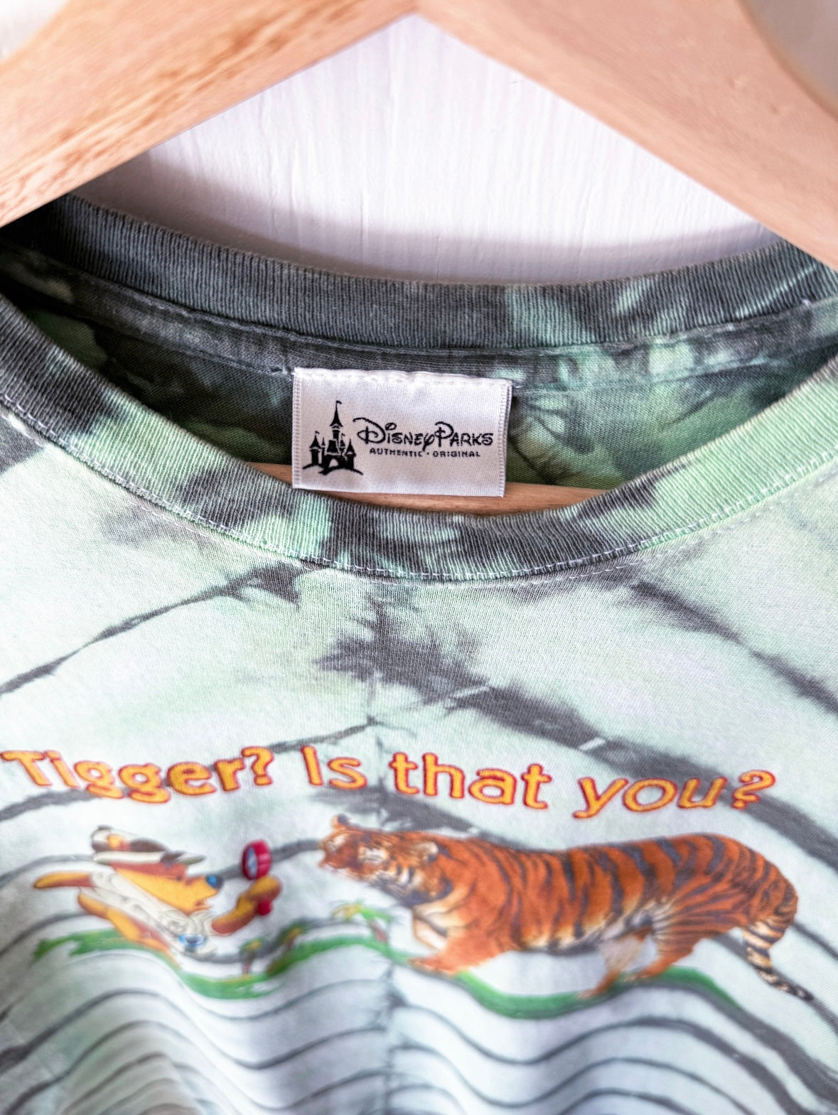 VINTAGE 00’s Pooh + Tiger Tie Dye Tee - M