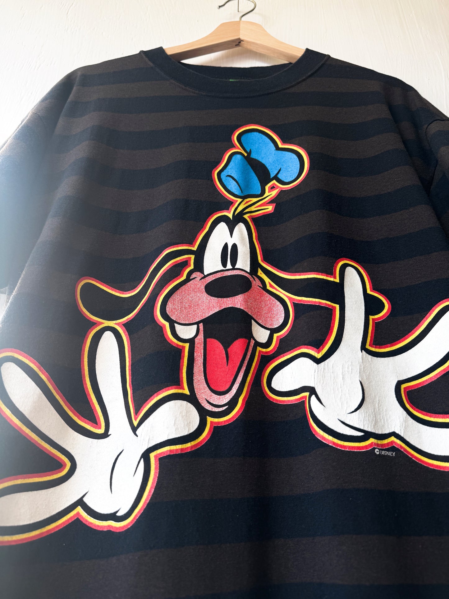 VINTAGE 90’s Striped Big Face Goofy Tee - XL