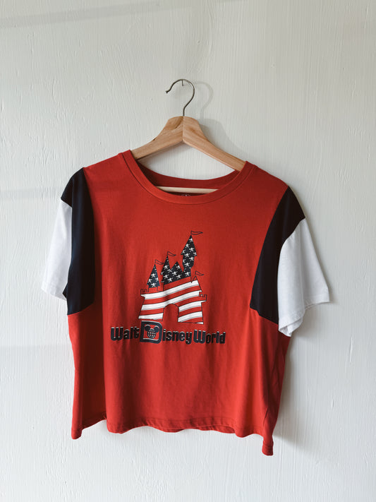 Disney Parks Patriotic Castle Tee - L