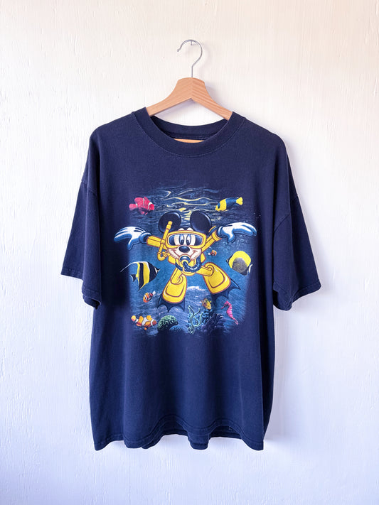 VINTAGE Rare Scuba Mickey Tee - XL
