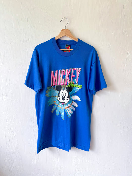VINTAGE 90’s NEW Mickey Flower Power Tee - L