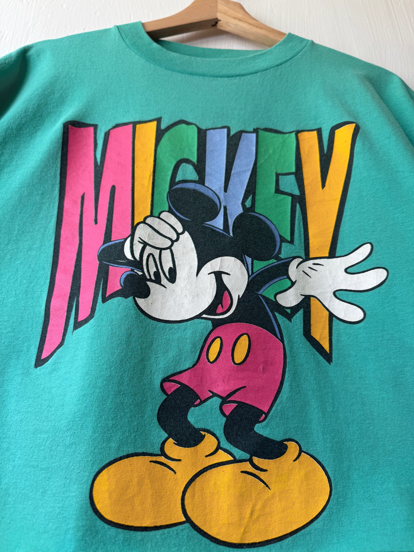 VINTAGE 90’s Cropped Mickey Tee - XL