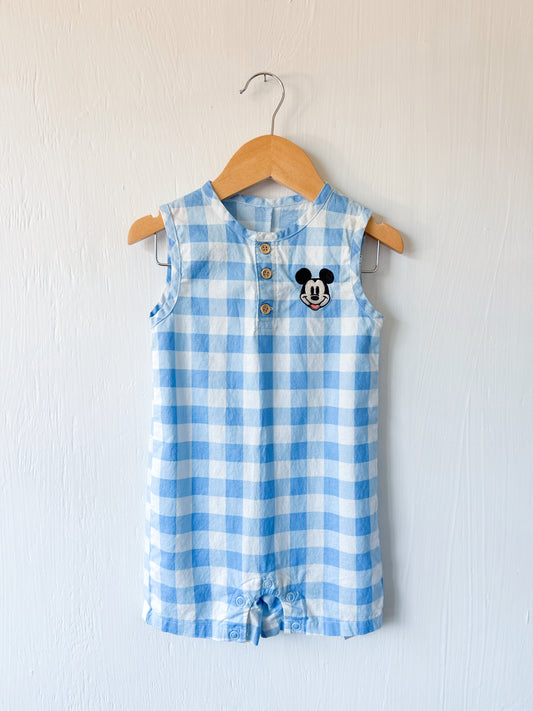 Mickey Checkered Onesie - 24M