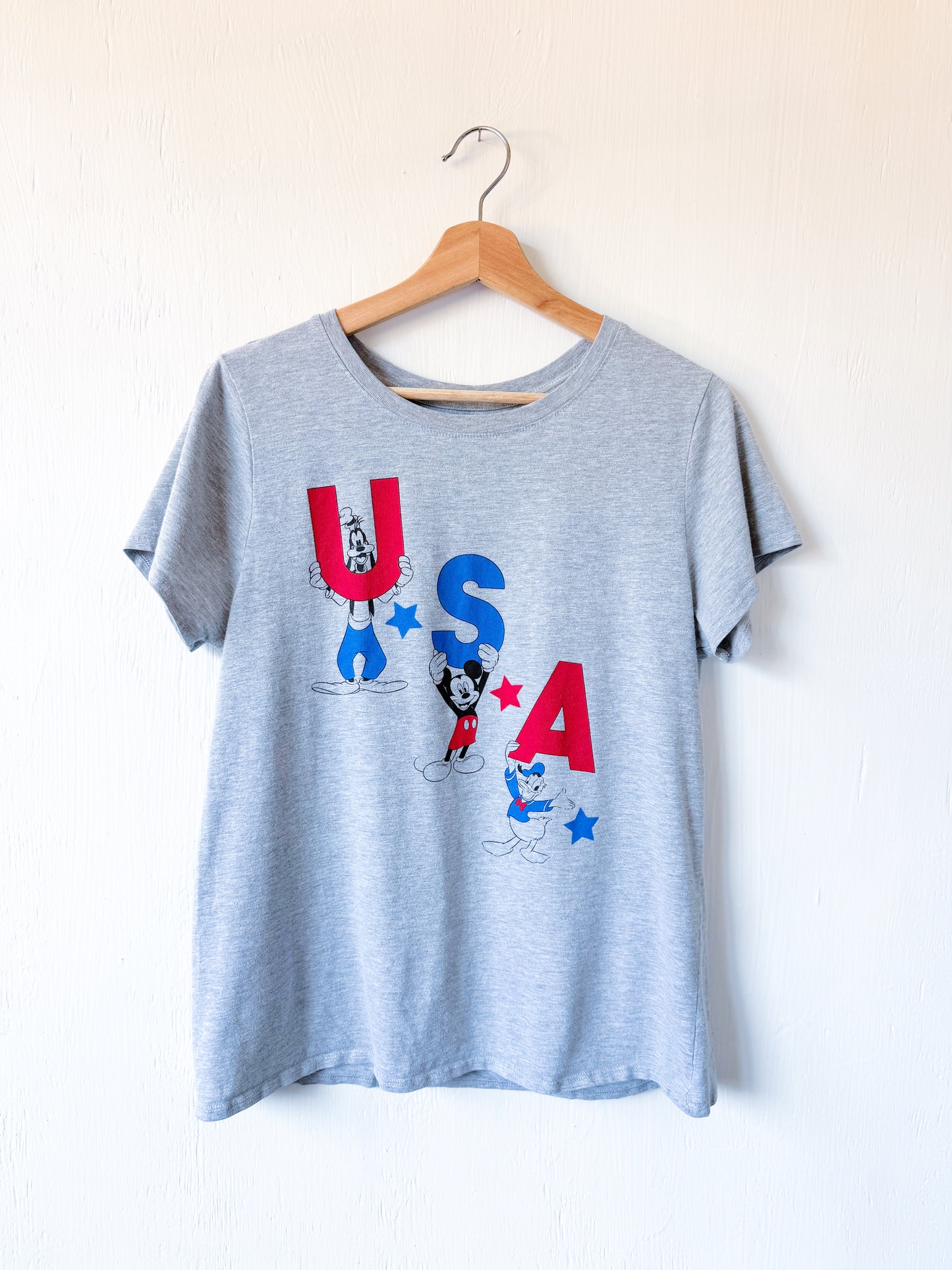 Goofy Mickey Donald USA Tee - M