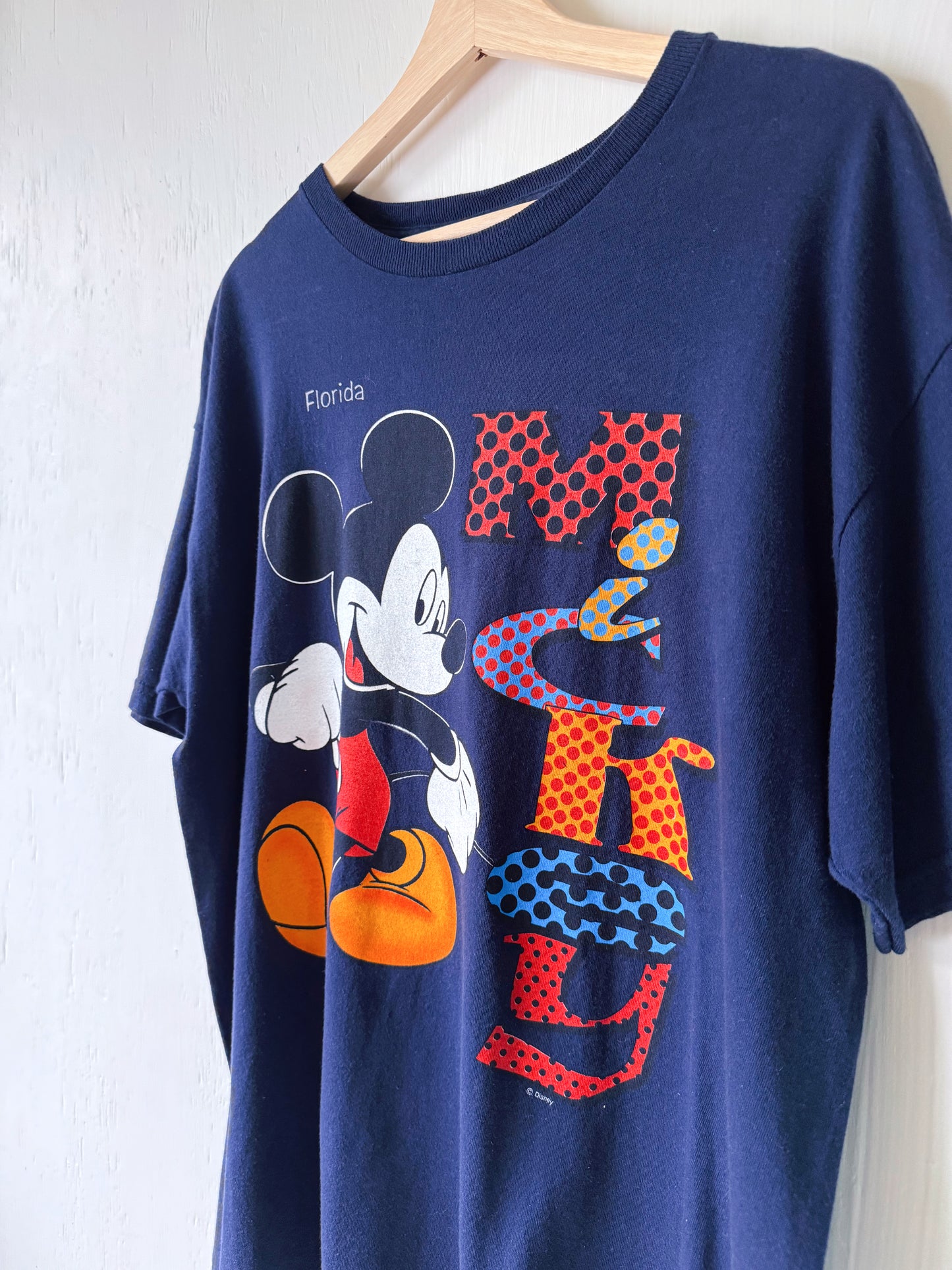 VINTAGE 90’s Navy FL Mickey Tee - L