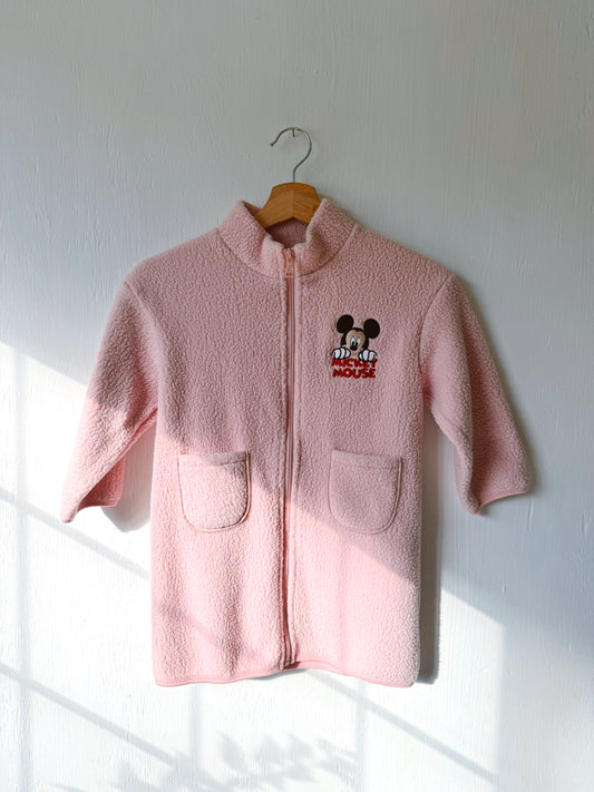 Pink Mickey Embroidered Fleece - 5/6