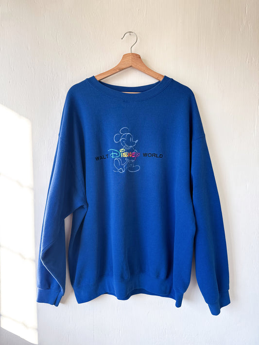 VINTAGE 90’s WDW Embroidered Crewneck - XL