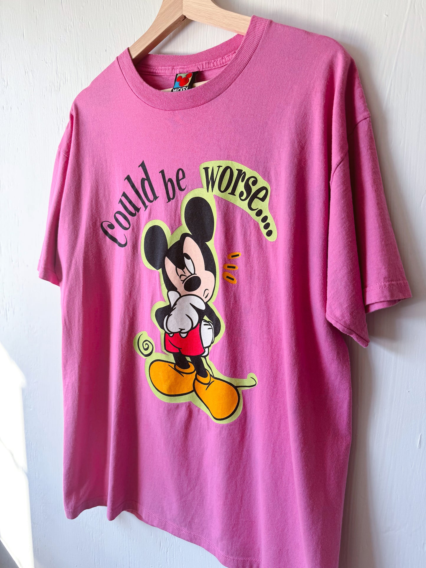 VINTAGE Rare 90’s Could Be Worse Pink Tee - L