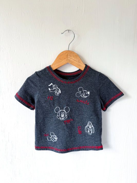 Embroidered Disney Faces Tee - 12M