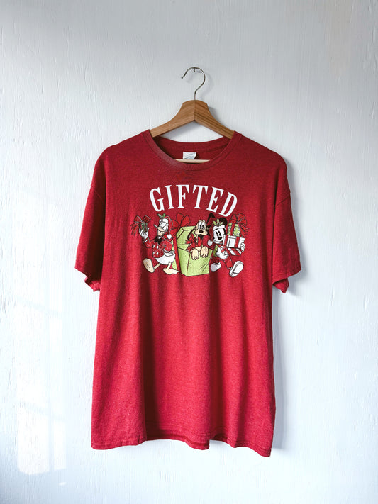 VINTAGE Mickey Pluto Donald Holiday tee - L