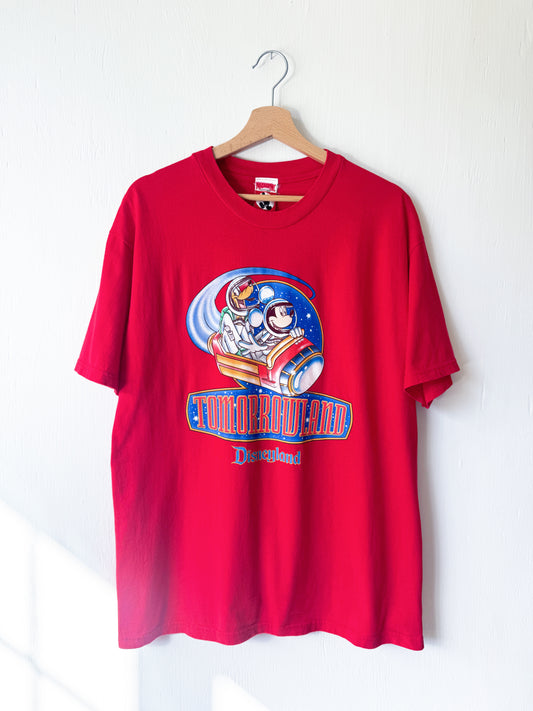 VINTAGE 90’s Rare Tomorrowland Mickey + Pluto Tee - L
