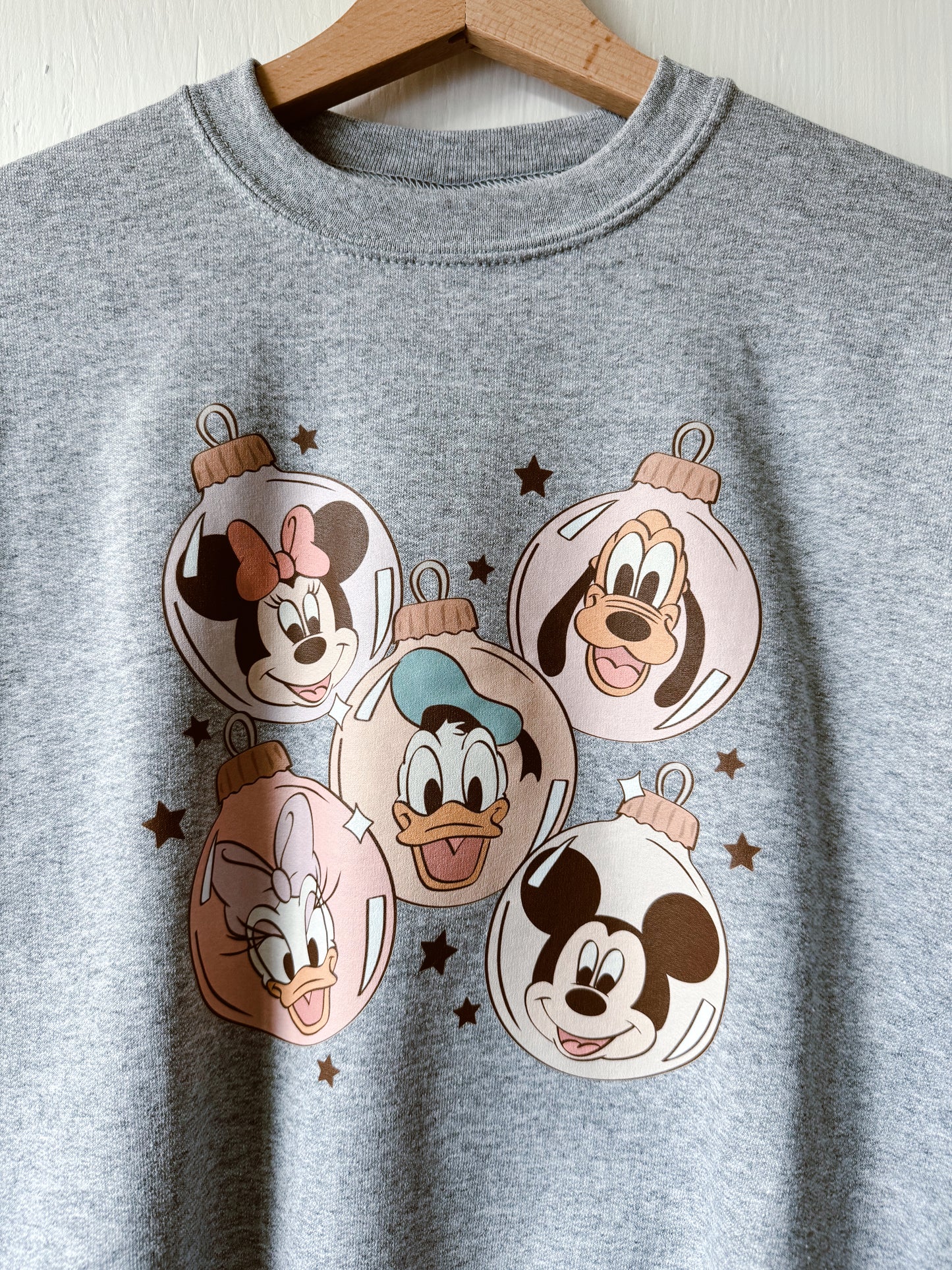 NEW Disney Character Ornaments Crewneck - YL