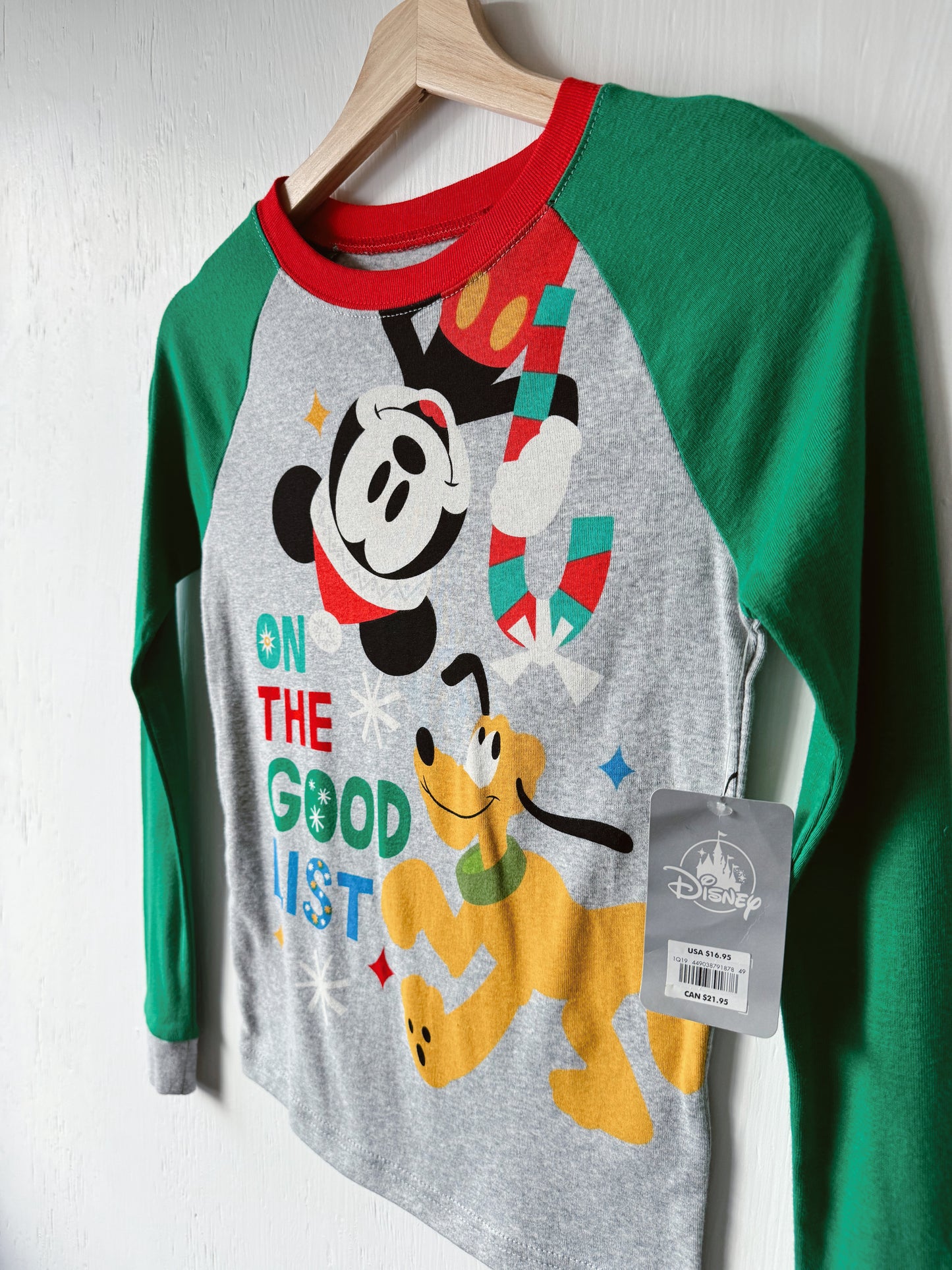 NEW Disney Parks Mickey Pluto PJ Top - Y10