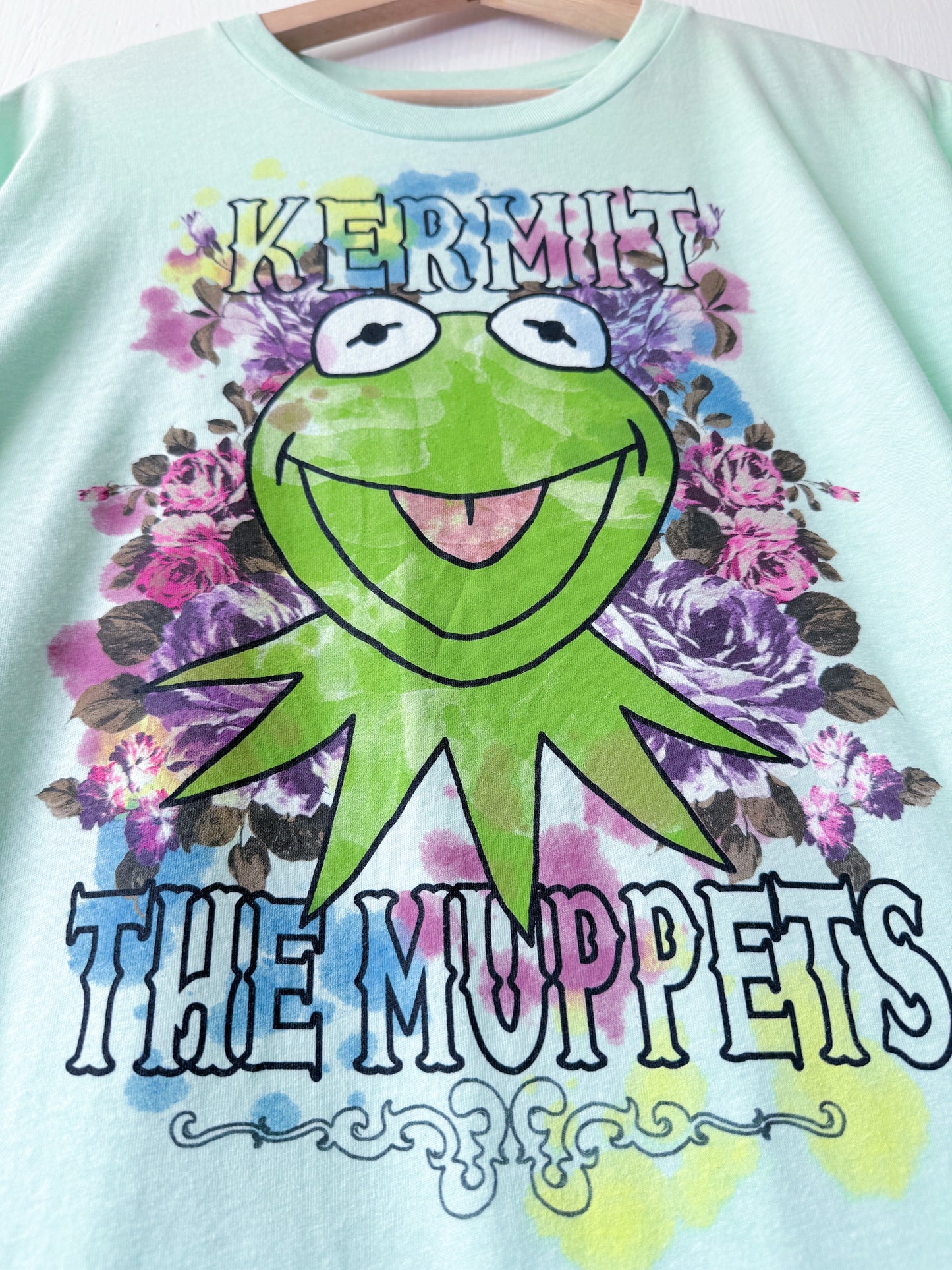 Kermit The Muppets Floral Big Face Tee - XL