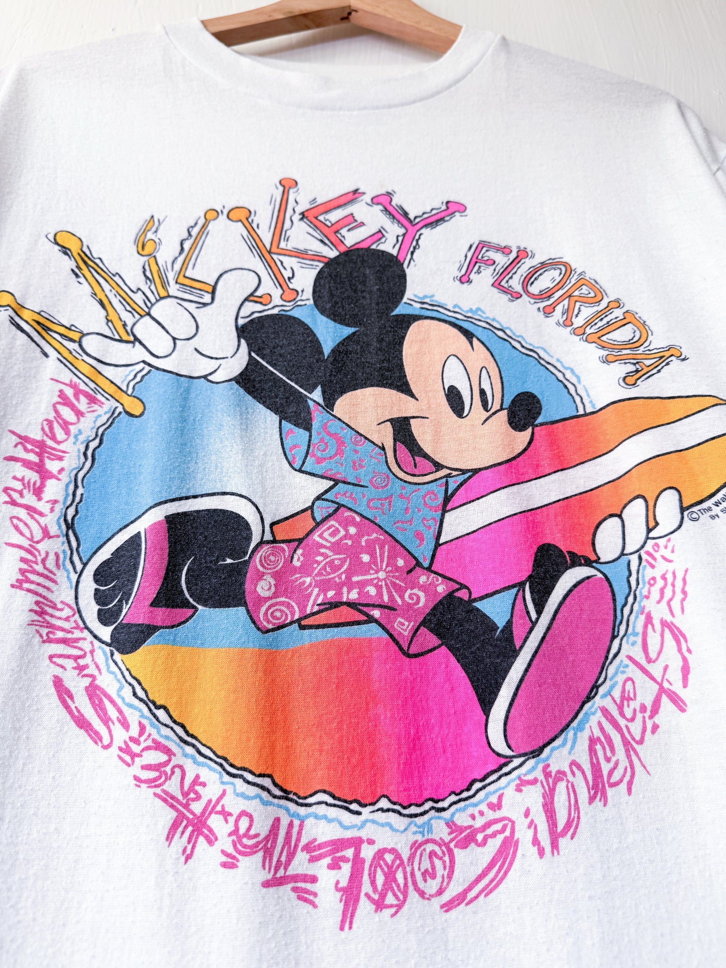 VINTAGE 80’s Surf Mickey Single Stitch Tee - XL