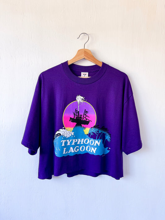 VINTAGE 90’s Typhoon Lagoon Cropped Tee - XL