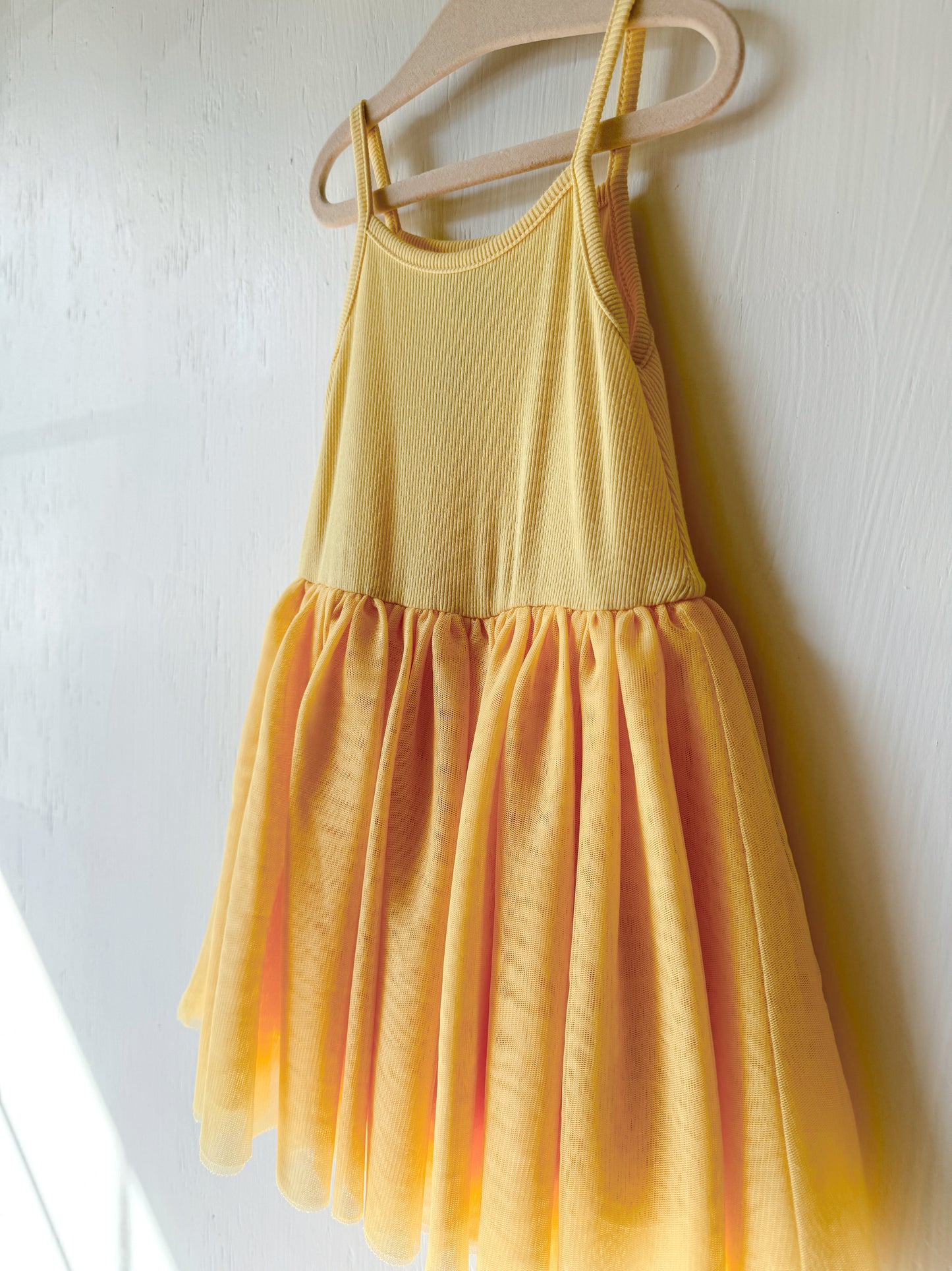 Yellow Twirl Tank Dress - 2T