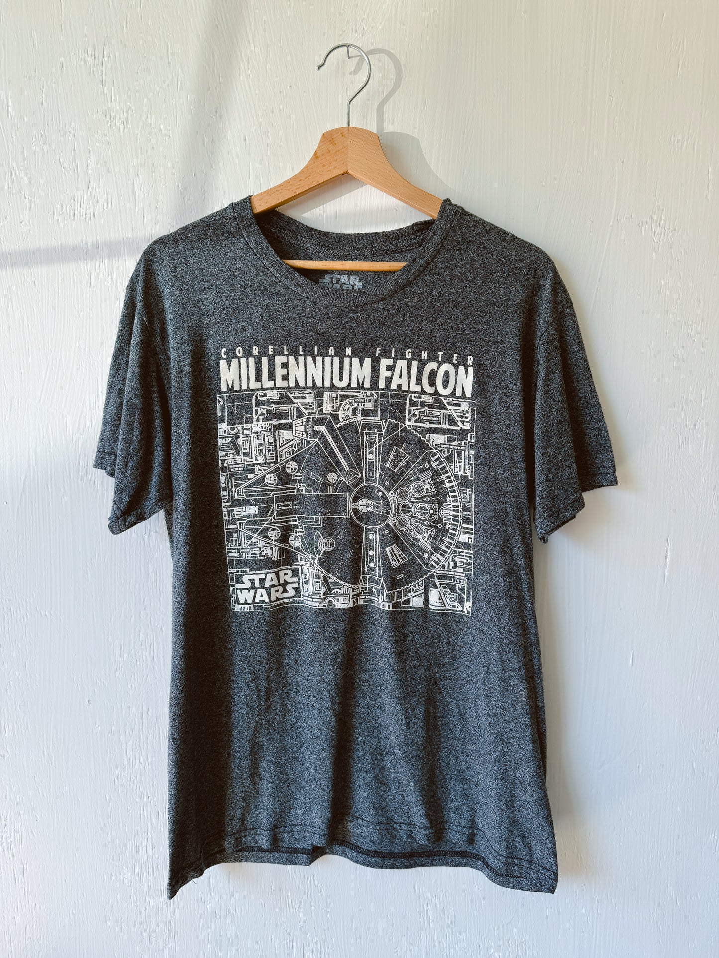 Millennium Falcon Soft Heathered Tee - M