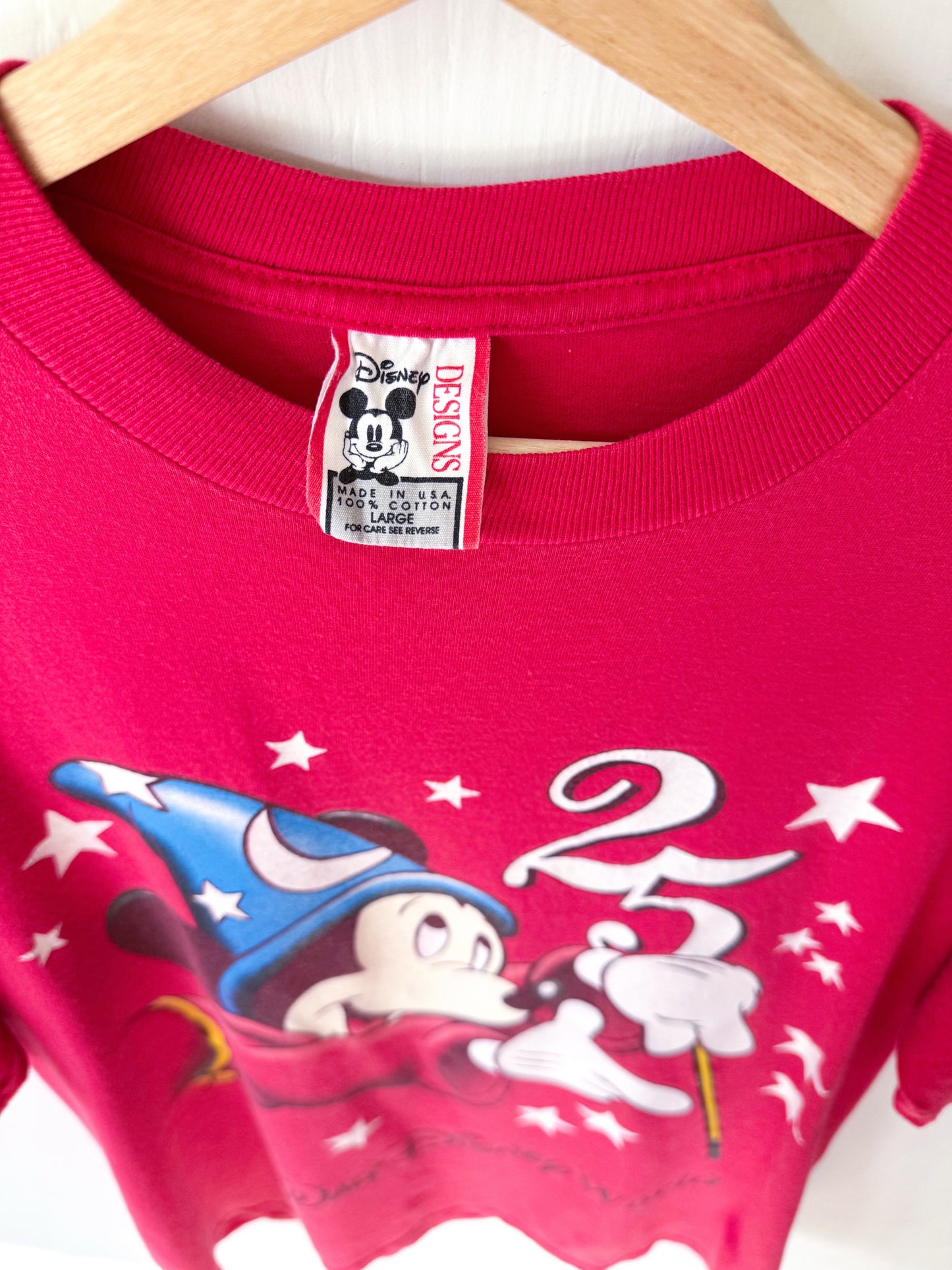 VINTAGE 1996 Sorcerer Mickey Front Back Tee - M/L