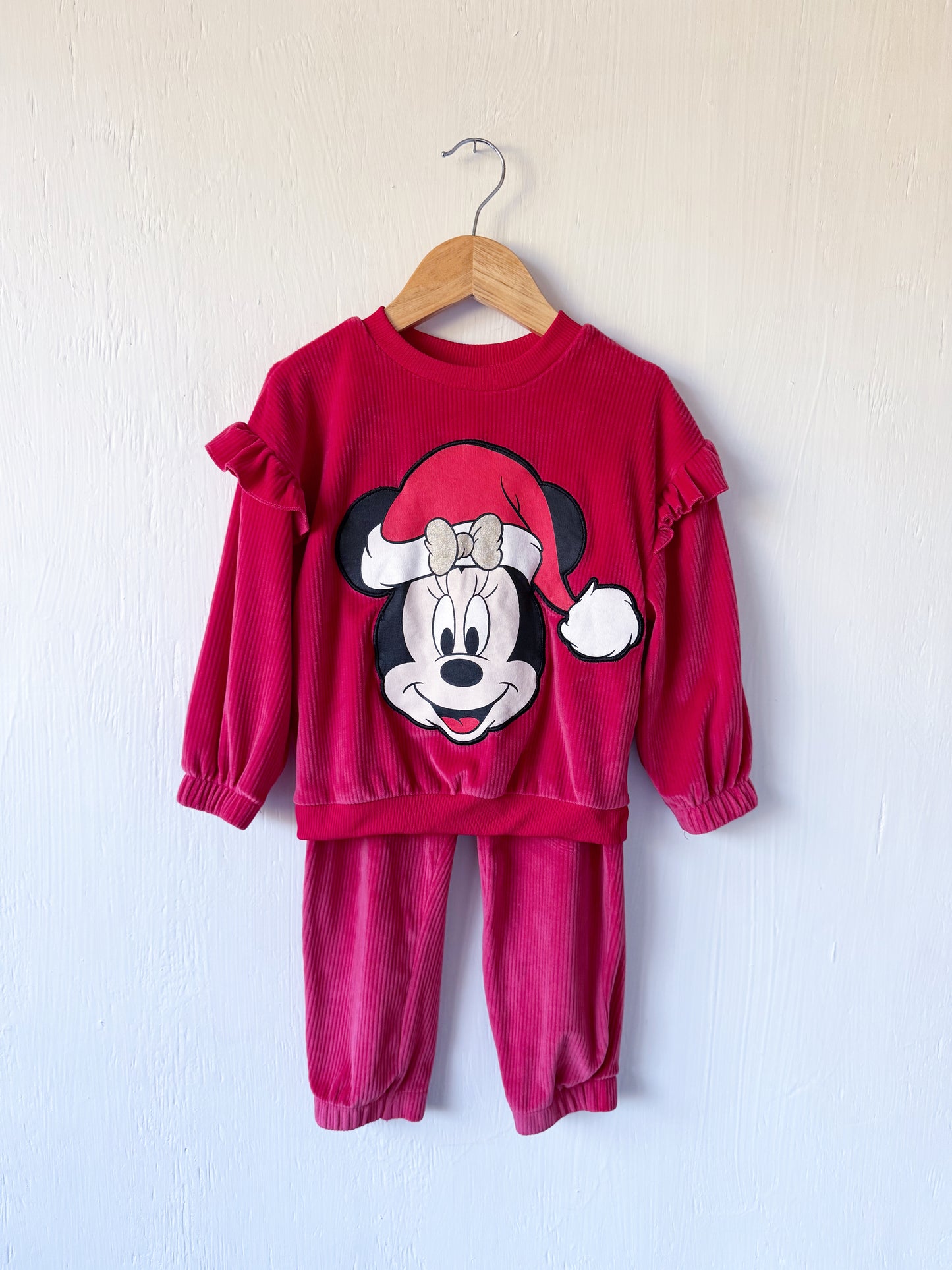 Minnie Holiday Ribbed Set - 4T