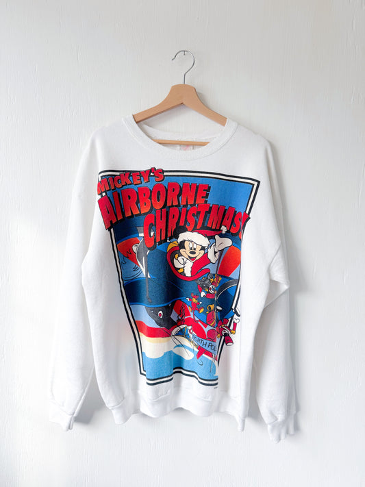 VINTAGE 90’s Rare Mickey North Pole Crewneck - XL