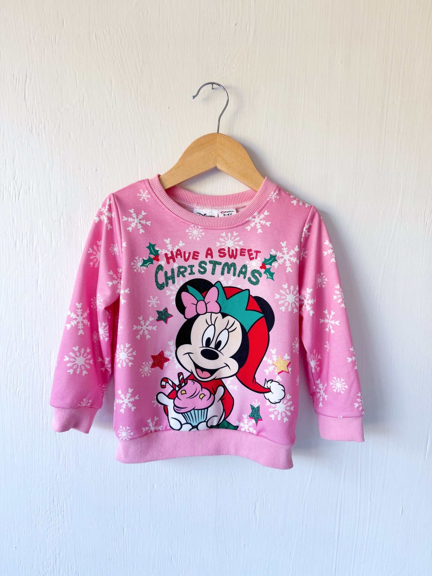 Minnie Sweet Christmas Crew neck - 3/4T