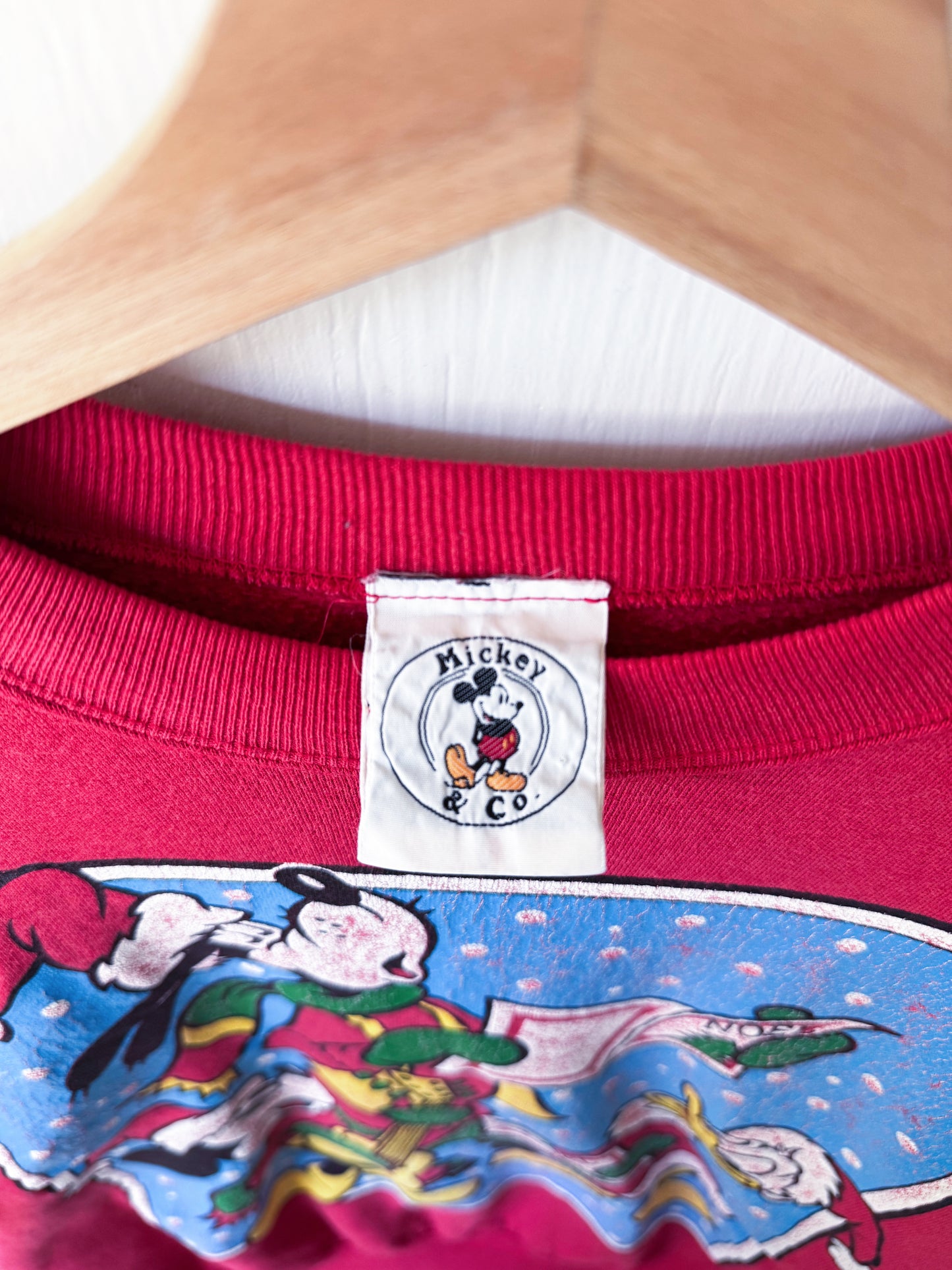 VINTAGE 90's Goofy Donald Mickey Carolers - L