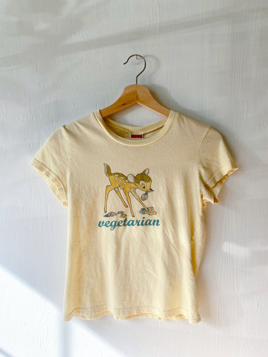 VINTAGE Bambi Vegetarian Tee - Jrs L